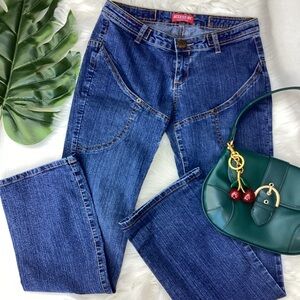 RARE Vintage Y2K Ultra Low Rise Bootcut Jeans Access NY Early 2000s Pockets 7